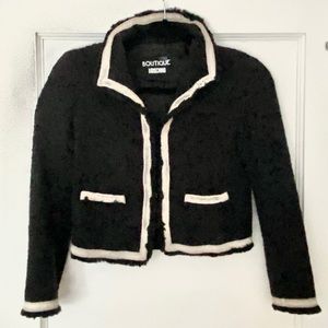 Boutique Moschino Sz 2 Short Jacket Blazer Blue